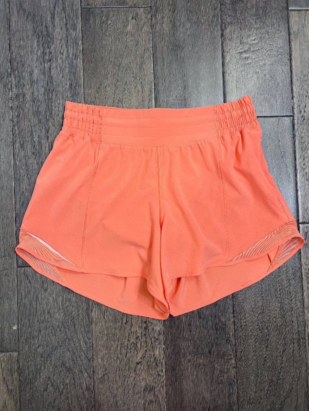 Lululemon Hotty Hot High-Rise Lined Short 4" Sunny Coral
